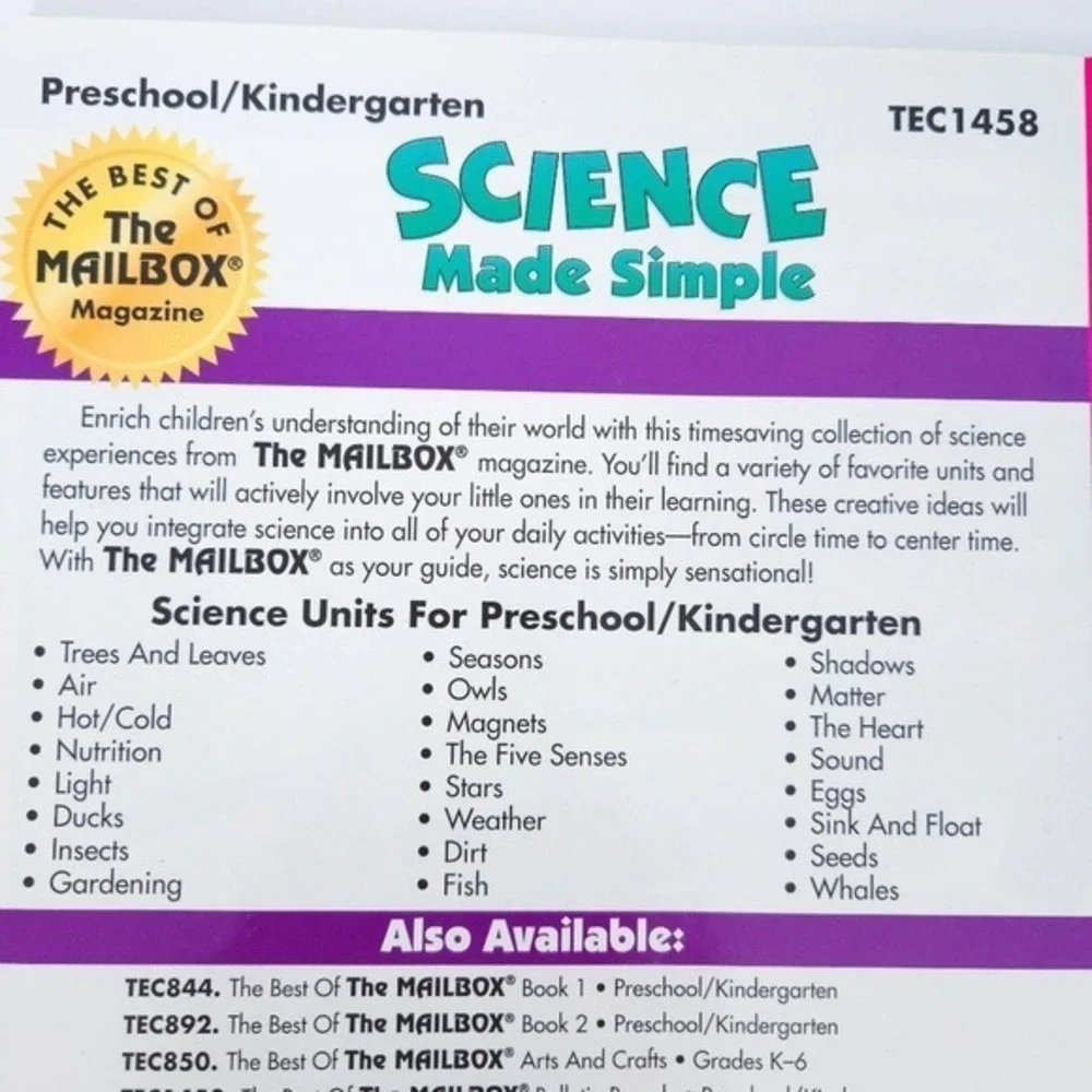 Science & Math Vintage‎ Teaching Activity Books (Set of 2)- Pre-K - Kindergarten
